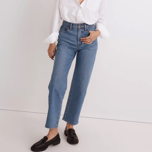 Madewell Denim - Madewell The Perfect Vintage Wide-Leg Crop Jean in Knoxville Wash High Rise